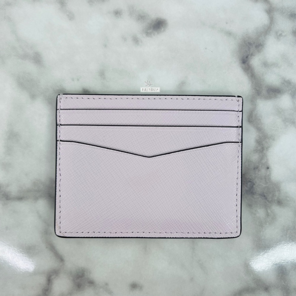 Kate Spade Staci Lilac Moon Saffiano Leather Slim Card Holder Wallet - Picture 2 of 4
